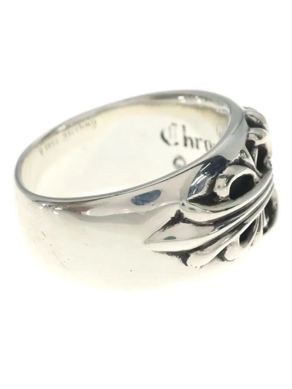 Chrome Hearts Floral Cross Ring Silver